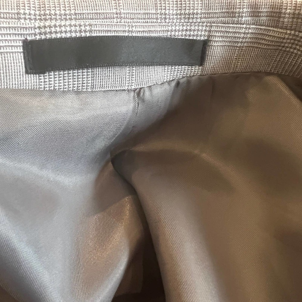 Reaction‎ Kenneth Cole Gray Techni Cole Modern Fit Windowpane Sport Coat 40L - Picture 16 of 16